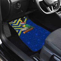 Saint Vincent and the Grenadines Christmas Car Mats with Parrot Playing Steelpan and Tropical Pattern Design - Wonder Print Shop