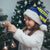 Saint Vincent and the Grenadines Christmas Santa Hat with Parrot Playing Steelpan and Tropical Pattern Design - Wonder Print Shop