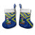Saint Vincent and the Grenadines Christmas Stocking with Parrot Playing Steelpan and Tropical Pattern Design - Wonder Print Shop