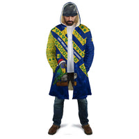 Saint Vincent and the Grenadines Christmas Cloak with Parrot Playing Steelpan and Tropical Pattern Design - Wonder Print Shop