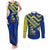 Saint Vincent and the Grenadines Christmas Couples Matching Tank Maxi Dress and Long Sleeve Button Shirt with Parrot Playing Steelpan and Tropical Pattern Design - Wonder Print Shop