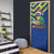 Saint Vincent and the Grenadines Christmas Door Cover with Parrot Playing Steelpan and Tropical Pattern Design - Wonder Print Shop