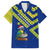 Saint Vincent and the Grenadines Christmas Family Matching Off Shoulder Short Dress and Hawaiian Shirt with Parrot Playing Steelpan and Tropical Pattern Design - Wonder Print Shop