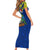 Saint Vincent and the Grenadines Christmas Short Sleeve Bodycon Dress with Parrot Playing Steelpan and Tropical Pattern Design - Wonder Print Shop