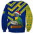 Saint Vincent and the Grenadines Christmas Sweatshirt with Parrot Playing Steelpan and Tropical Pattern Design - Wonder Print Shop