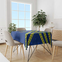 Saint Vincent and the Grenadines Christmas Tablecloth with Parrot Playing Steelpan and Tropical Pattern Design - Wonder Print Shop