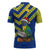 Saint Vincent and the Grenadines Christmas Zipper Polo Shirt with Parrot Playing Steelpan and Tropical Pattern Design - Wonder Print Shop