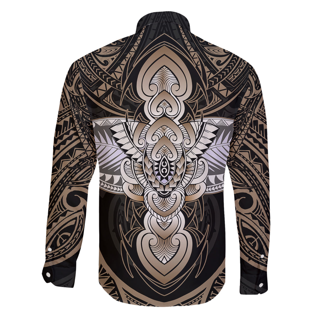 Polynesian Hawaii Tattoo Family Matching Long Sleeve Bodycon Dress and Hawaiian Shirt - Wonder Print Shop