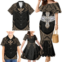 Polynesian Hawaii Tattoo Family Matching Mermaid Dress and Hawaiian Shirt - Wonder Print Shop