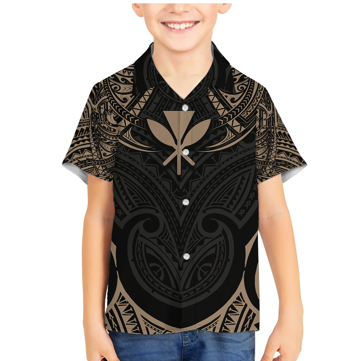 Polynesian Hawaii Tattoo Family Matching Mermaid Dress and Hawaiian Shirt - Wonder Print Shop