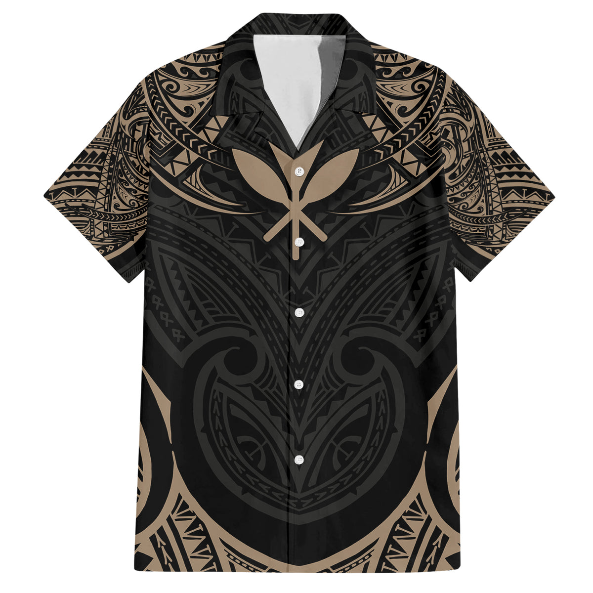 Polynesian Hawaii Tattoo Family Matching Short Sleeve Bodycon Dress and Hawaiian Shirt - Wonder Print Shop