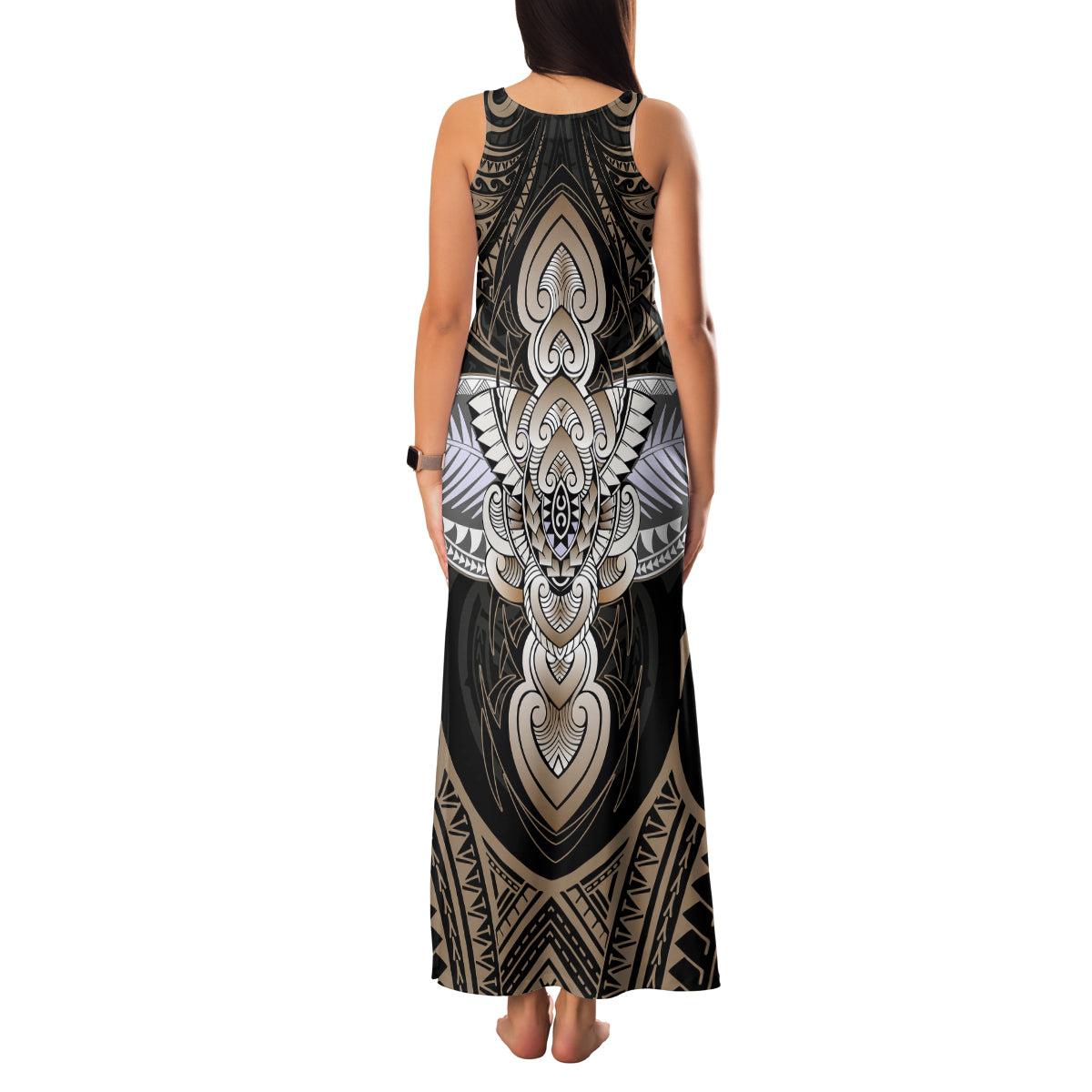 Polynesian Hawaii Tattoo Family Matching Tank Maxi Dress and Hawaiian Shirt - Wonder Print Shop