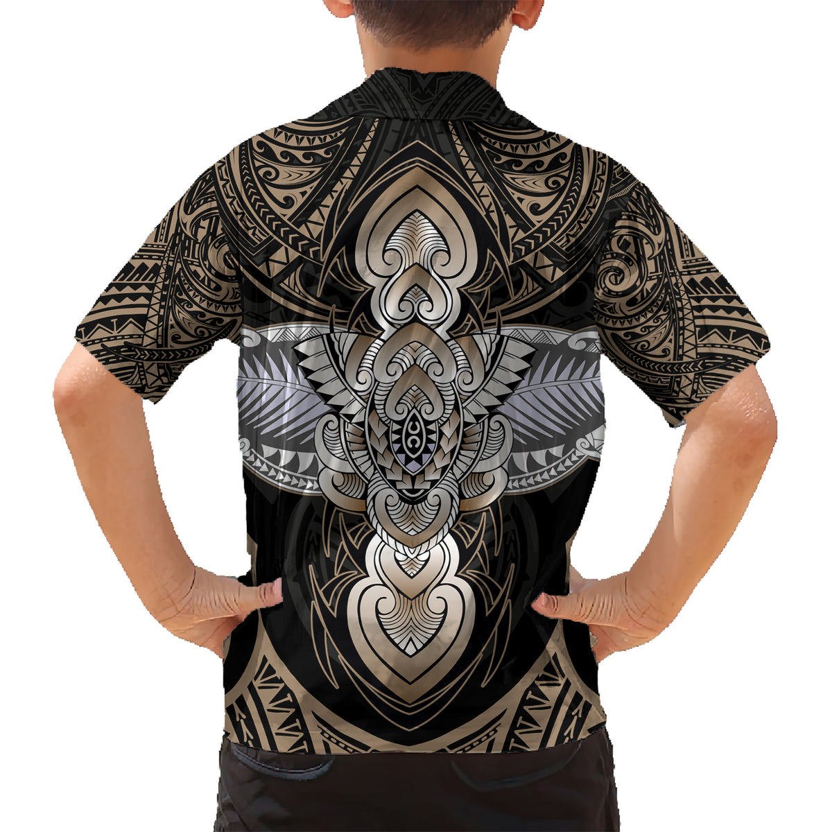 Polynesian Hawaii Tattoo Kid Hawaiian Shirt - Wonder Print Shop