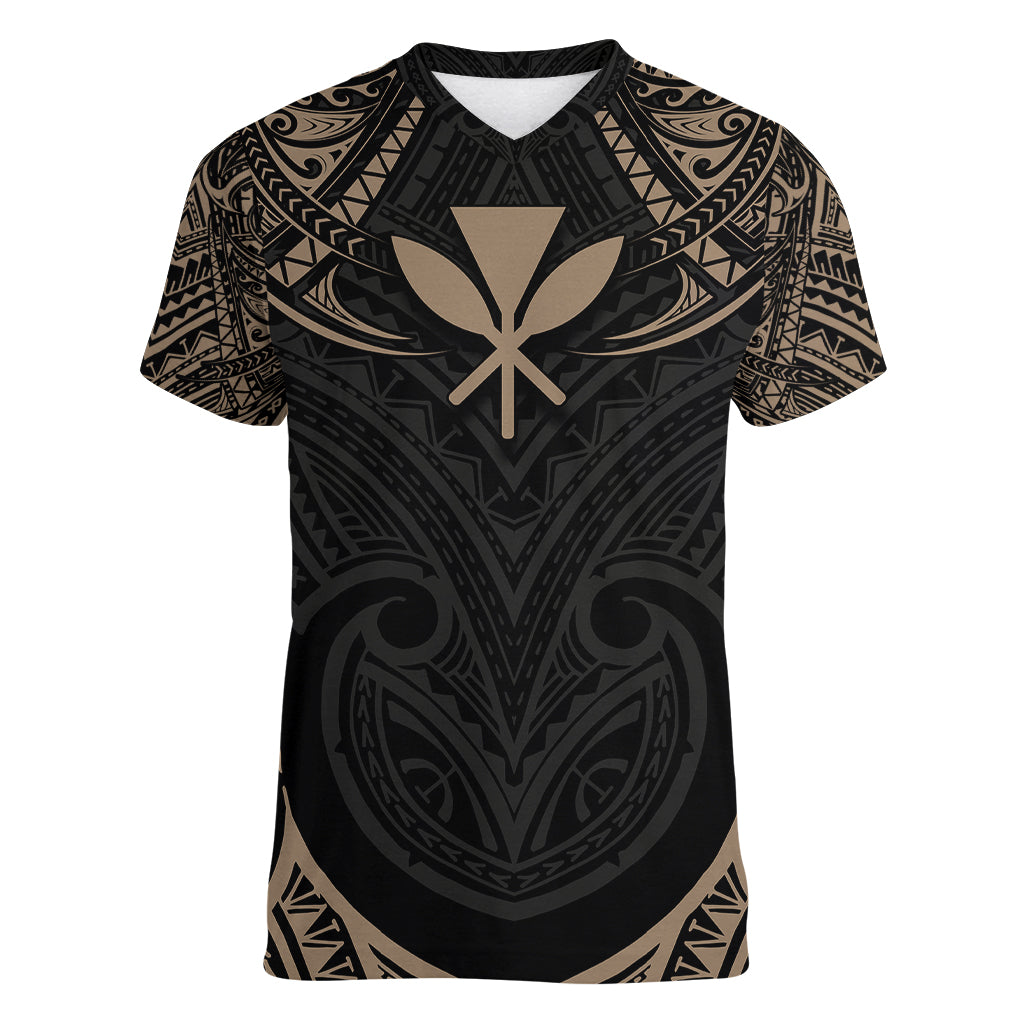 Polynesian Hawaii Tattoo Women V Neck T Shirt - Wonder Print Shop