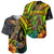 Hawaii Baseball Jersey Polynesian Fish Hook and Hibiscus Flowers with Gradient Pattern - Wonder Print Shop