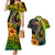 Hawaii Couples Matching Mermaid Dress and Hawaiian Shirt Polynesian Fish Hook and Hibiscus Flowers with Gradient Pattern - Wonder Print Shop