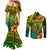 hawaii-couples-matching-mermaid-dress-and-long-sleeve-button-shirts-polynesian-fish-hook-and-hibiscus-flowers-with-gradient-pattern