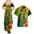 Hawaii Couples Matching Summer Maxi Dress and Hawaiian Shirt Polynesian Fish Hook and Hibiscus Flowers with Gradient Pattern - Wonder Print Shop