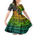 Hawaii Family Matching Mermaid Dress and Hawaiian Shirt Polynesian Fish Hook and Hibiscus Flowers with Gradient Pattern - Wonder Print Shop