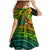 Hawaii Family Matching Mermaid Dress and Hawaiian Shirt Polynesian Fish Hook and Hibiscus Flowers with Gradient Pattern - Wonder Print Shop