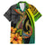 Hawaii Family Matching Mermaid Dress and Hawaiian Shirt Polynesian Fish Hook and Hibiscus Flowers with Gradient Pattern - Wonder Print Shop