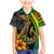 Hawaii Family Matching Mermaid Dress and Hawaiian Shirt Polynesian Fish Hook and Hibiscus Flowers with Gradient Pattern - Wonder Print Shop