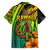 Hawaii Family Matching Off Shoulder Maxi Dress and Hawaiian Shirt Polynesian Fish Hook and Hibiscus Flowers with Gradient Pattern - Wonder Print Shop