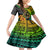 Hawaii Family Matching Puletasi Dress and Hawaiian Shirt Polynesian Fish Hook and Hibiscus Flowers with Gradient Pattern - Wonder Print Shop