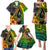 Hawaii Family Matching Puletasi Dress and Hawaiian Shirt Polynesian Fish Hook and Hibiscus Flowers with Gradient Pattern - Wonder Print Shop