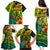 Hawaii Family Matching Puletasi Dress and Hawaiian Shirt Polynesian Fish Hook and Hibiscus Flowers with Gradient Pattern - Wonder Print Shop