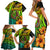 Hawaii Family Matching Short Sleeve Bodycon Dress and Hawaiian Shirt Polynesian Fish Hook and Hibiscus Flowers with Gradient Pattern - Wonder Print Shop