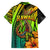 Hawaii Hawaiian Shirt Polynesian Fish Hook and Hibiscus Flowers with Gradient Pattern - Wonder Print Shop