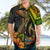 Hawaii Hawaiian Shirt Polynesian Fish Hook and Hibiscus Flowers with Gradient Pattern - Wonder Print Shop