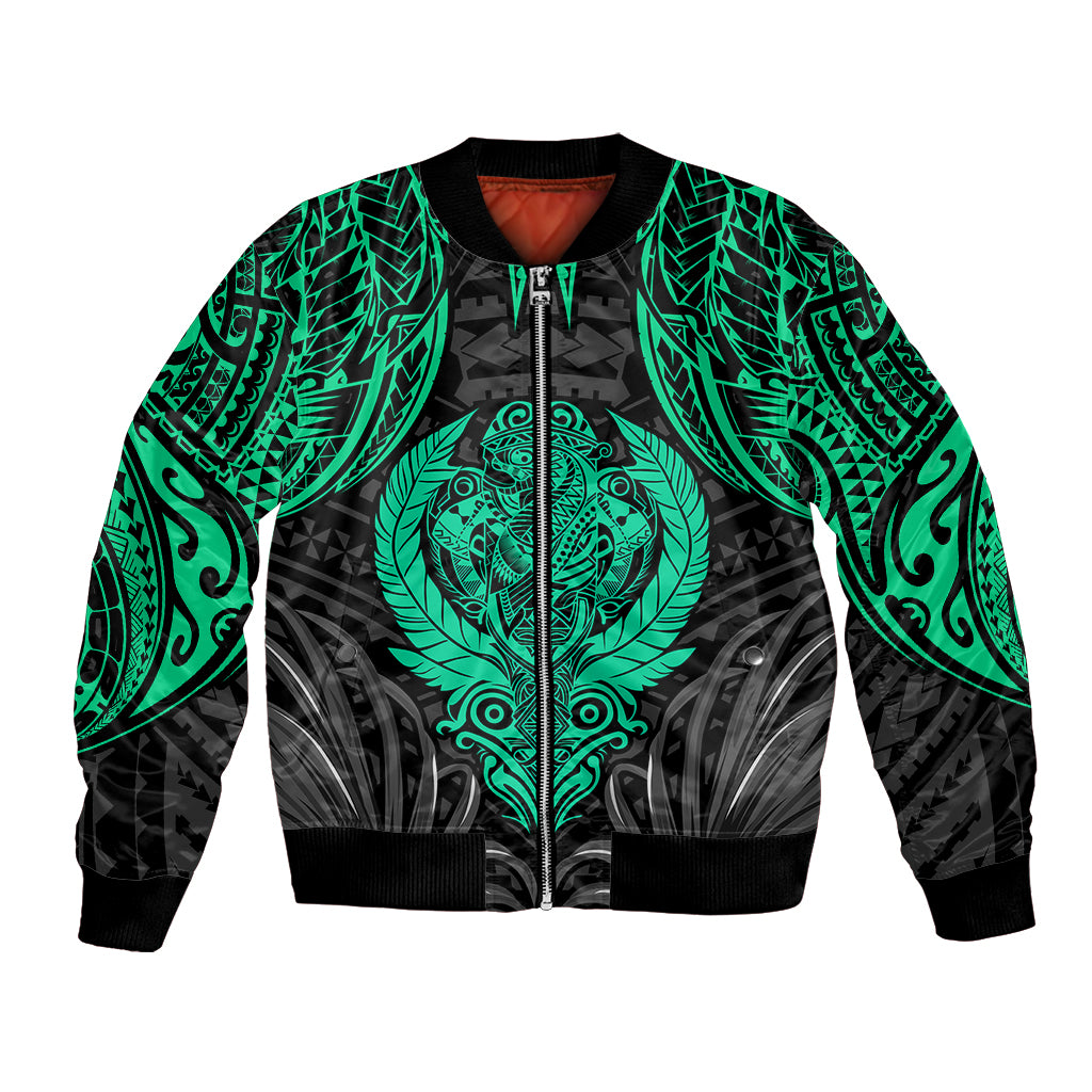 Polynesian Bomber Jacket Abstract Tiki - Wonder Print Shop