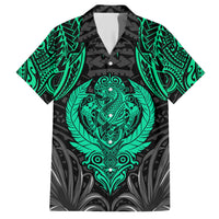 Polynesian Family Matching Short Sleeve Bodycon Dress and Hawaiian Shirt Abstract Tiki - Wonder Print Shop