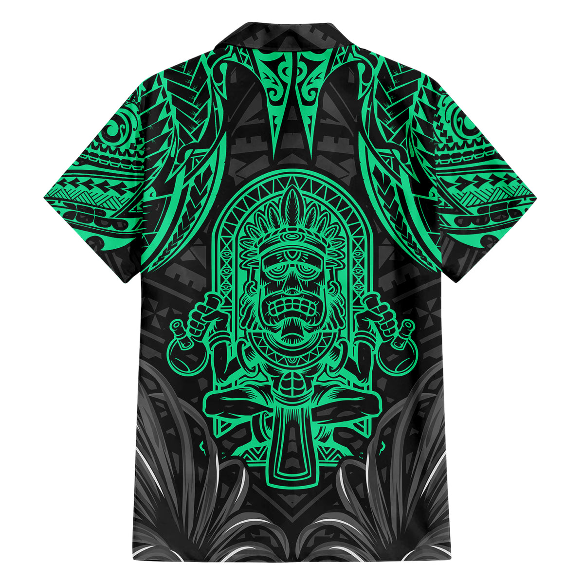 Polynesian Hawaiian Shirt Abstract Tiki - Wonder Print Shop