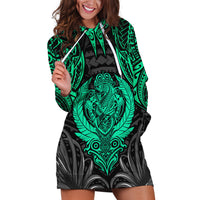 Polynesian Hoodie Dress Abstract Tiki - Wonder Print Shop
