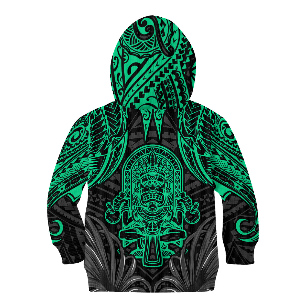 Polynesian Kid Hoodie Abstract Tiki - Wonder Print Shop