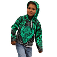 Polynesian Kid Hoodie Abstract Tiki - Wonder Print Shop