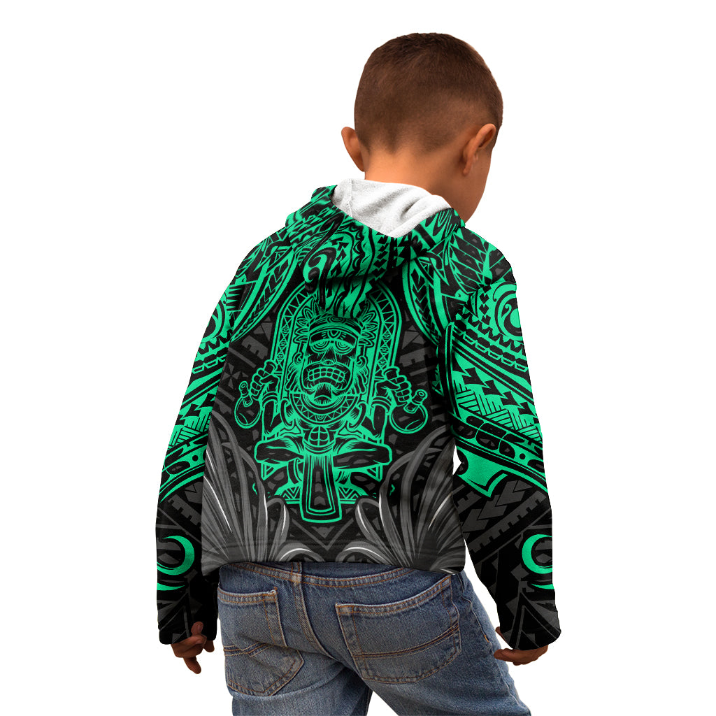 Polynesian Kid Hoodie Abstract Tiki - Wonder Print Shop