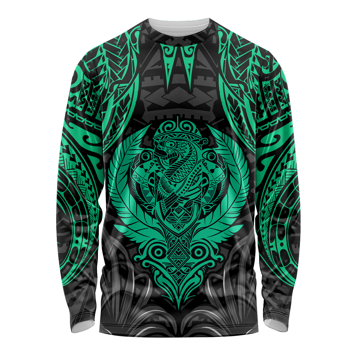 Polynesian Long Sleeve Shirt Abstract Tiki - Wonder Print Shop