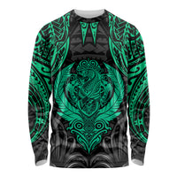 Polynesian Long Sleeve Shirt Abstract Tiki - Wonder Print Shop