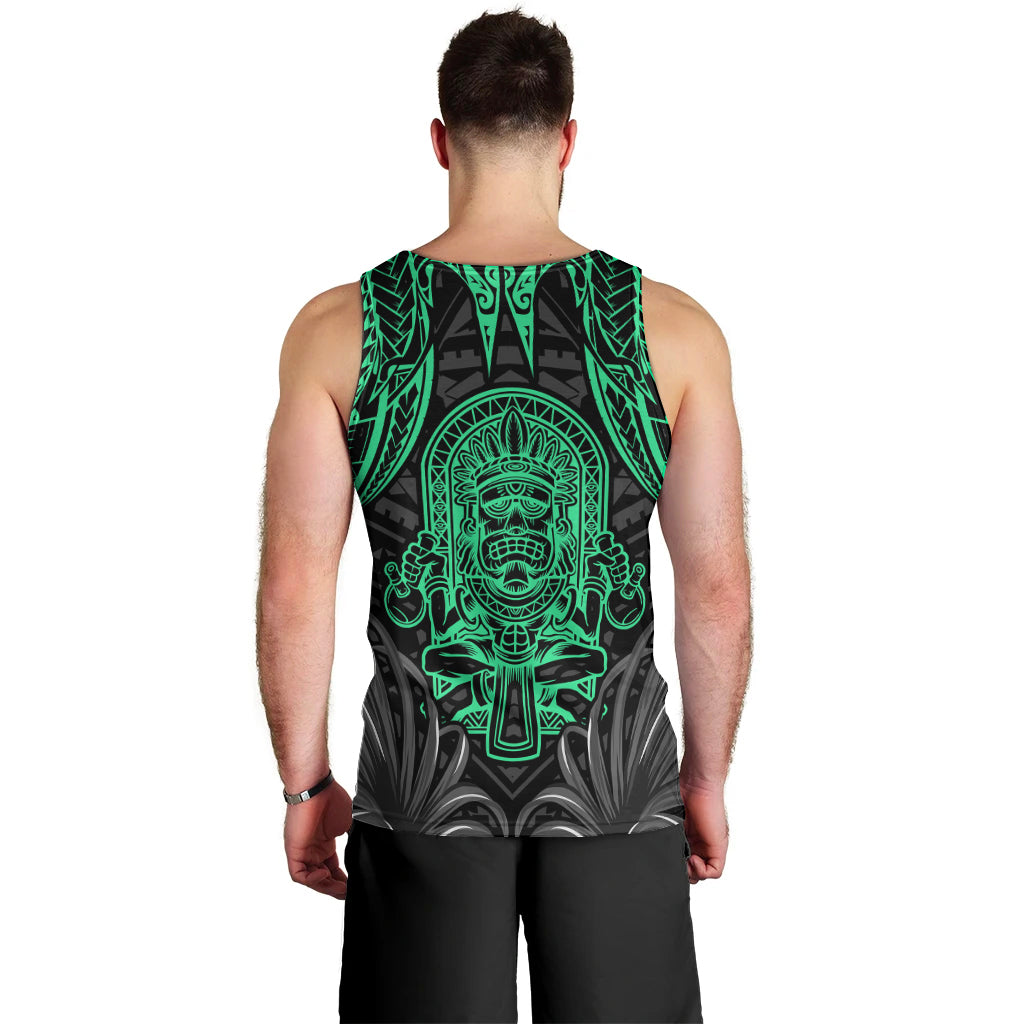 Polynesian Men Tank Top Abstract Tiki - Wonder Print Shop