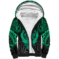 Polynesian Sherpa Hoodie Abstract Tiki - Wonder Print Shop