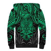 Polynesian Sherpa Hoodie Abstract Tiki - Wonder Print Shop