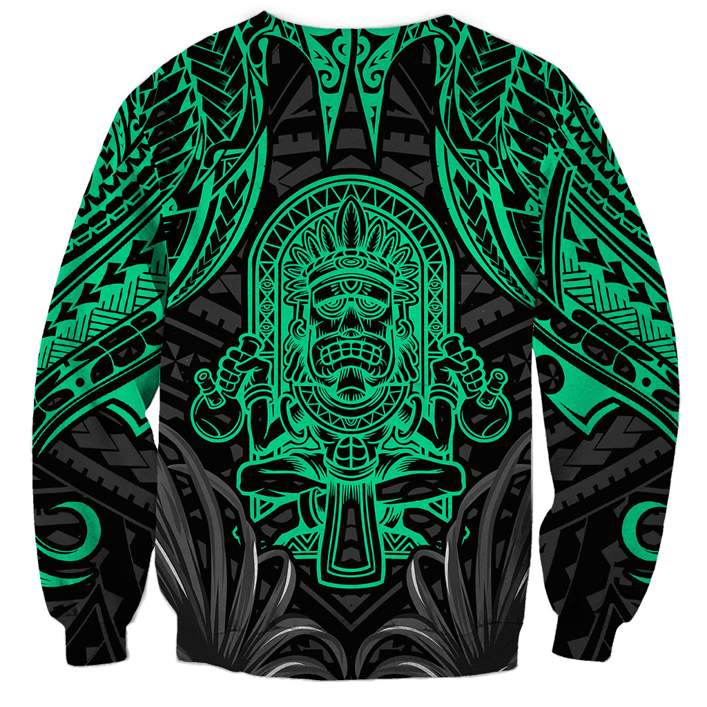 Polynesian Sweatshirt Abstract Tiki - Wonder Print Shop