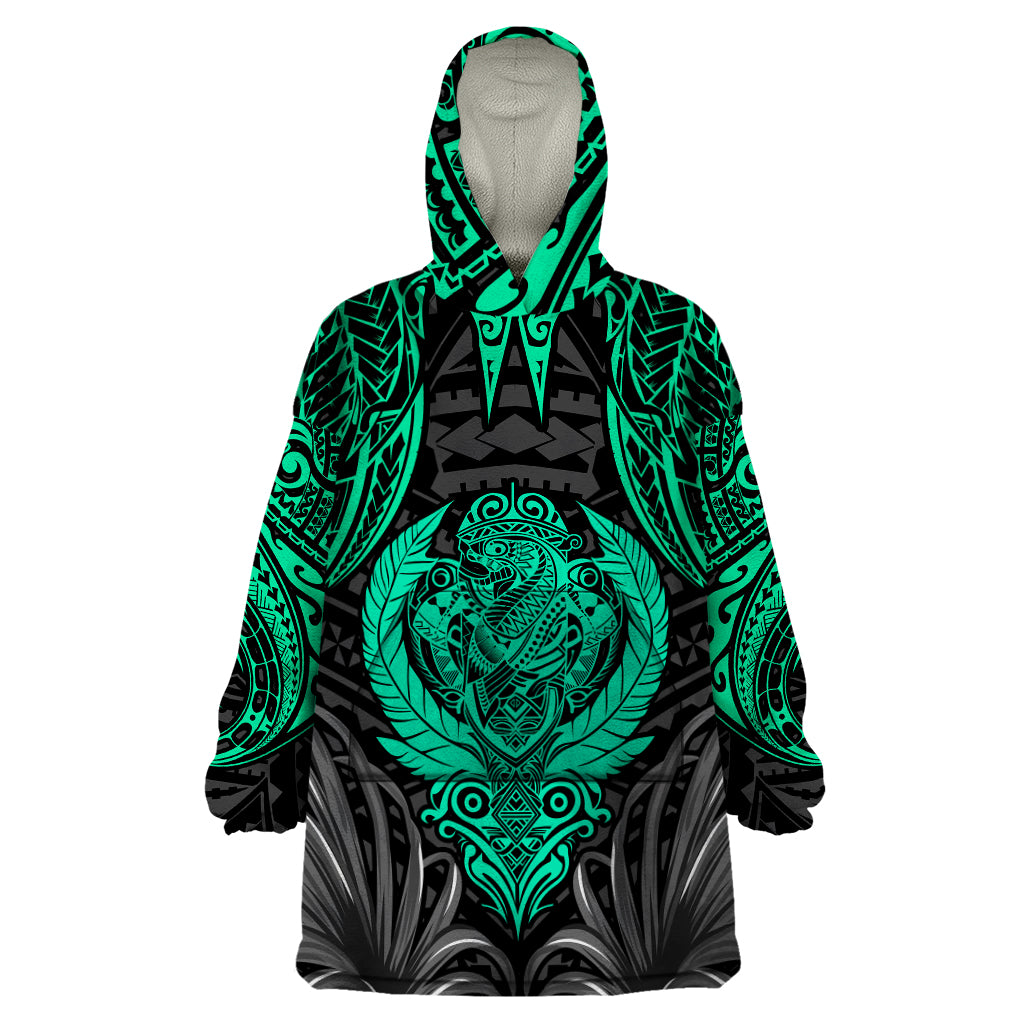 Polynesian Wearable Blanket Hoodie Abstract Tiki - Wonder Print Shop