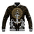 Polynesian Swordfish Baseball Jacket with Anchor Pattern and Tribal Turtle - Wonder Print Shop