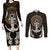 Polynesian Swordfish Couples Matching Long Sleeve Bodycon Dress and Long Sleeve Button Shirts with Anchor Pattern and Tribal Turtle - Wonder Print Shop