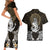 Polynesian Swordfish Couples Matching Short Sleeve Bodycon Dress and Hawaiian Shirt with Anchor Pattern and Tribal Turtle - Wonder Print Shop